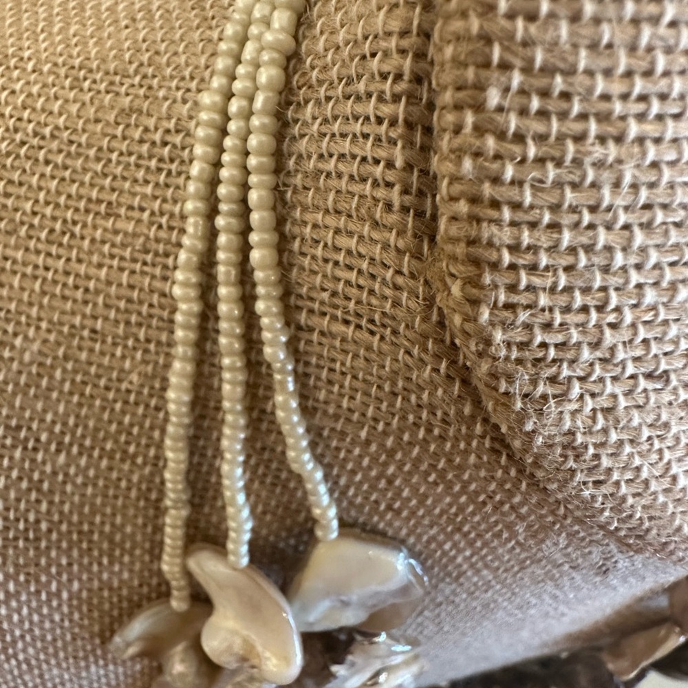 New York & Company Layered Shell Necklace - Cream and Brown - Picture 4 of 9
